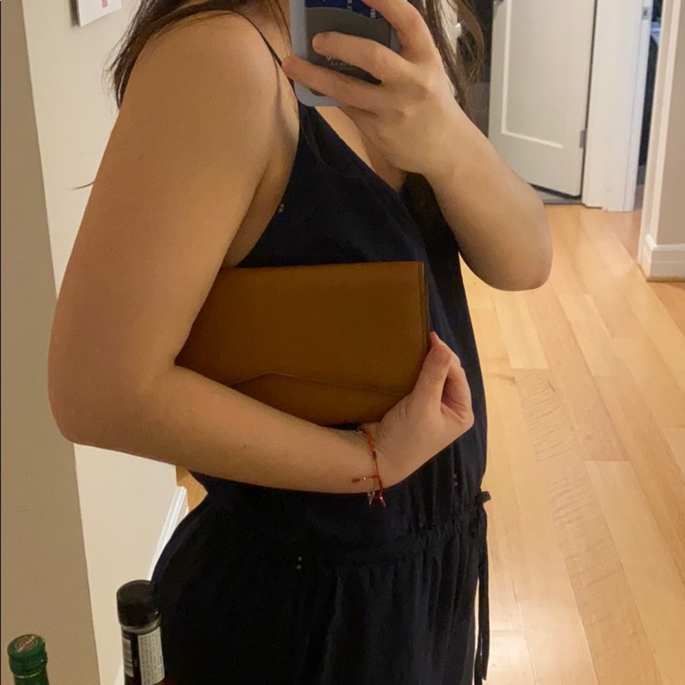 Handmade Leather Clutch Red Interior - Picture 3 of 7